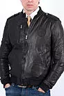Мужская куртка в черной стиранной коже овчины Guardian smallphoto 4