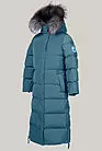 Пуховик женский длинный теплый на зиму Эстери серо-голубое smallphoto 1