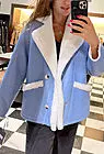 Дубленка женская пиджак голубой AD-834520 smallphoto 8