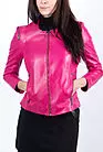 Кожаная куртка женская розовая VIZ-43710F smallphoto 2