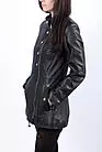 Удлиненная черная кожаная куртка LG-9397 smallphoto 2