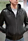 Мужская куртка с капюшоном из кожи ягненка s-366 smallphoto 1