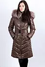 Женское зимнее пальто кожаное с капюшоном U-5257 smallphoto 1