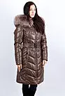 Женское зимнее пальто кожаное с капюшоном U-5257 smallphoto 3