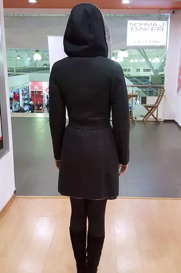 Дубленка молодежная с капюшоном 2