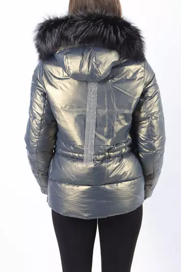 Куртка короткая блестящая 5