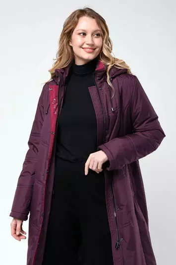 Пальто женское зимнее johanna бордо 6