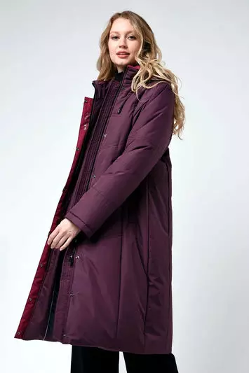 Пальто женское зимнее johanna бордо