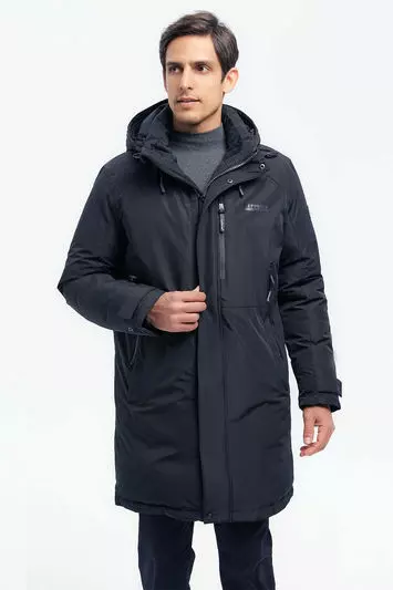 Куртка пальто мужское зимнее длинное 2