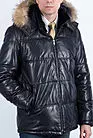 Кожаная куртка зимняя пуховик S-616b smallphoto 1