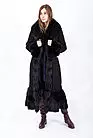 Дубленка женская черная длинная модная CR-014.077 smallphoto 3