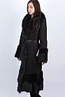 Дубленка женская черная длинная модная CR-014.077 smallphoto 10