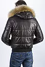 Стильный короткий мужской кожаный пуховик SK-295 smallphoto 6