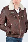 Куртка мужская кожаная бордовая Л-2 зима smallphoto 2