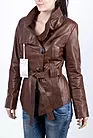Кожаная куртка женская коричневая ARM-5083 smallphoto 5