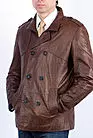 Мужская кожаная куртка коричневая EZ-6207 smallphoto 1