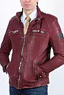 Мужская кожаная куртка бордовая EZ-6347 smallphoto 5