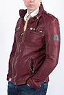 Мужская кожаная куртка бордовая EZ-6347 smallphoto 6