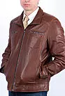 Мужская кожаная куртка в коричневом цвете S-171 smallphoto 5