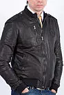 Мужская куртка в черной стиранной коже овчины Guardian smallphoto 2