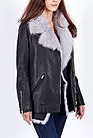 Куртка женская кожаная с меховой жилеткой AD-437221 smallphoto 5