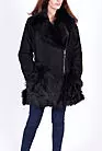 Дубленка женская черная модная AD-833701 smallphoto 1