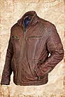 Мужская кожаная куртка короткая с капюшоном MEGAPOLIS smallphoto 6