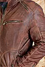 Мужская кожаная куртка короткая с капюшоном MEGAPOLIS smallphoto 5