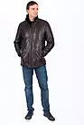 Зимняя кожаная куртка мужская коричневая SK-924-A smallphoto 3