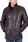 Зимняя кожаная куртка мужская коричневая SK-924-A smallphoto 1