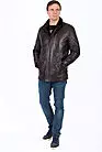 Зимняя кожаная куртка мужская коричневая SK-924-A smallphoto 4