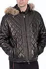 Куртка короткая зимняя кожаная с капюшоном kuz-3 smallphoto 1