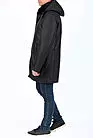 Дубленка мужская черная длинная с капюшоном HB-55051 smallphoto 4