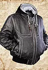 Куртка мужская кожаная серая с капюшоном Skyline smallphoto 1