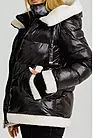 Куртка женская зимняя короткая черная с капюшоном AL-22108 smallphoto 3