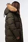 Пальто женское пуховое длинное олива Рукка олива smallphoto 3
