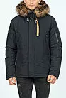 Куртка мужская зимняя короткая с капюшоном черная NR-4 smallphoto 3