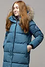 Пуховик женский длинный теплый на зиму Эстери серо-голубое smallphoto 4