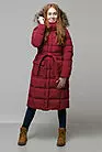 Пуховик пальто женское красное с капюшоном Иматра винный smallphoto 2