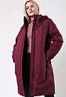 Куртка женская зимняя бордовая с капюшоном SAARA smallphoto 3