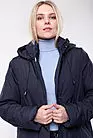 Пальто зимнее женское на синтепоне длинное RENA синий smallphoto 5
