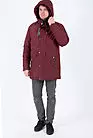 Куртка мужская длинная зимняя красная с капюшоном 69W882 smallphoto 5