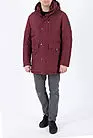 Куртка мужская длинная зимняя красная с капюшоном 69W882 smallphoto 3