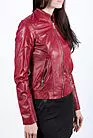 Кожаная куртка женская красная короткая 12w391 smallphoto 4