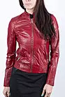 Кожаная куртка женская красная короткая 12w391 smallphoto 1