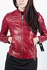 Кожаная куртка женская красная короткая 12w391 smallphoto 2