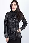Кожаная куртка женская черная LG-9584 smallphoto 3
