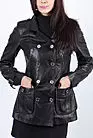 Кожаная куртка женская черная LG-9584 smallphoto 1