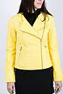 Кожаная куртка женская желтая 34w395-Y smallphoto 6