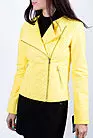 Кожаная куртка женская желтая 34w395-Y smallphoto 1